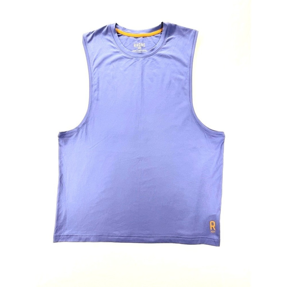 Rhone Men's Performance Muscle Tank Blue  Medium